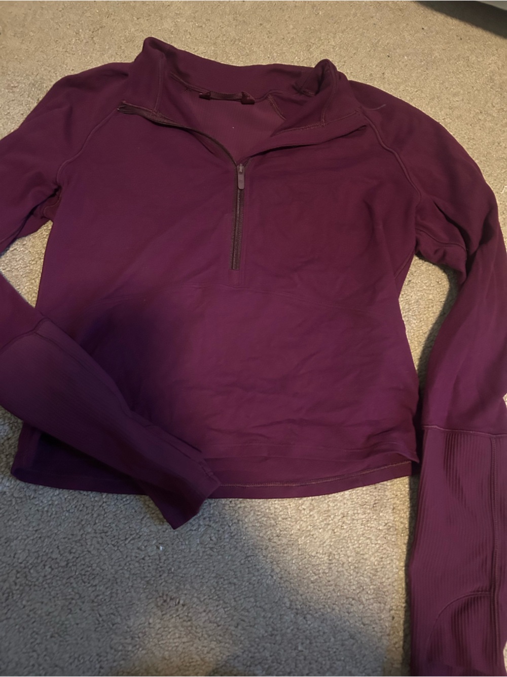 lululemon athletica Plum Half-Zip Bomber Jacket